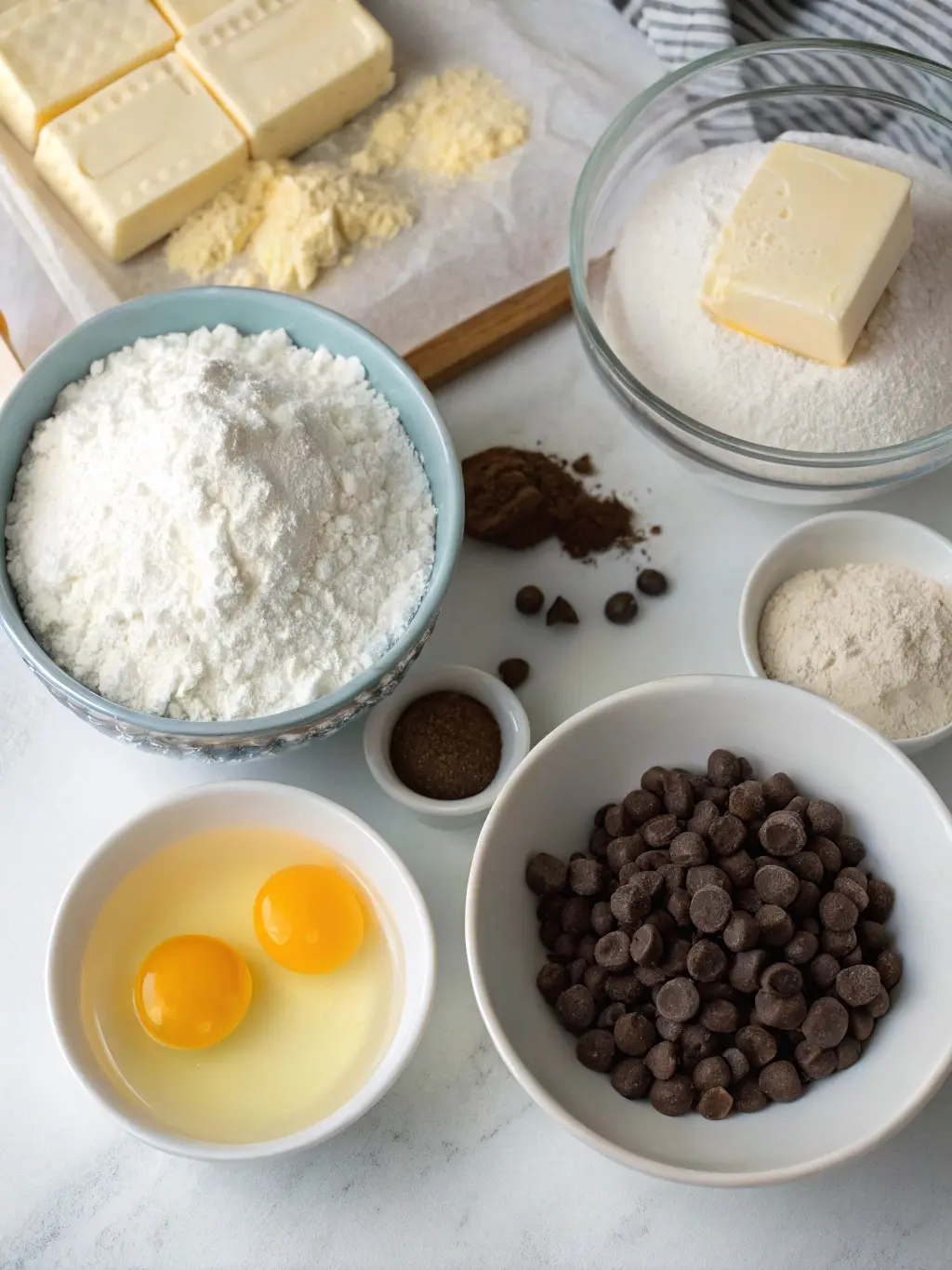Classic chocolate chip cookies with a magical crunch - ingredients