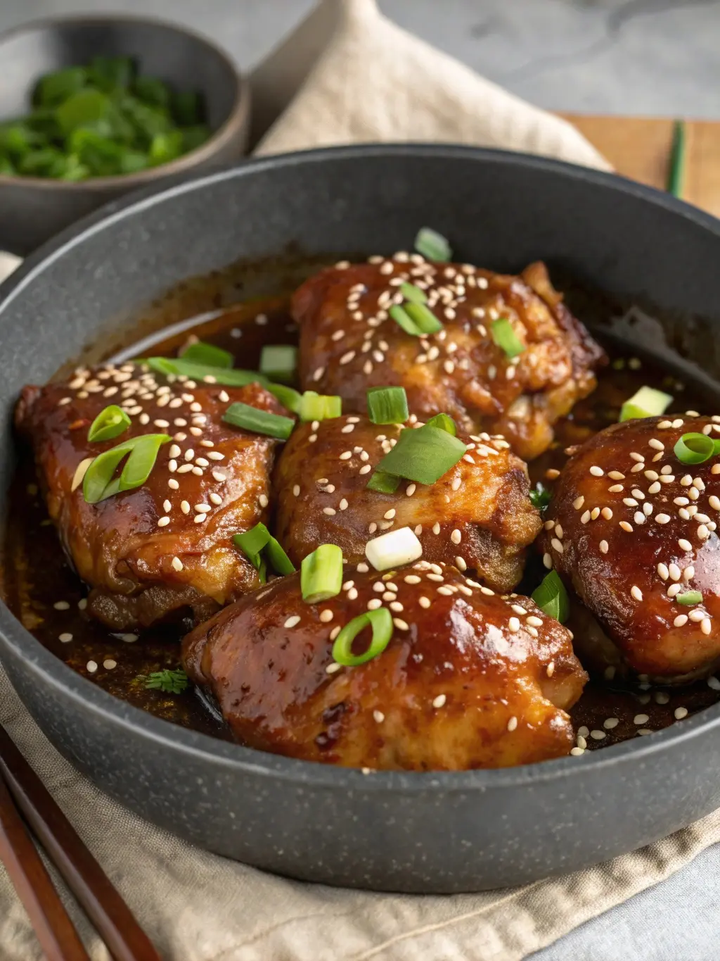 Sticky Chicken Thighs With Honey Soy