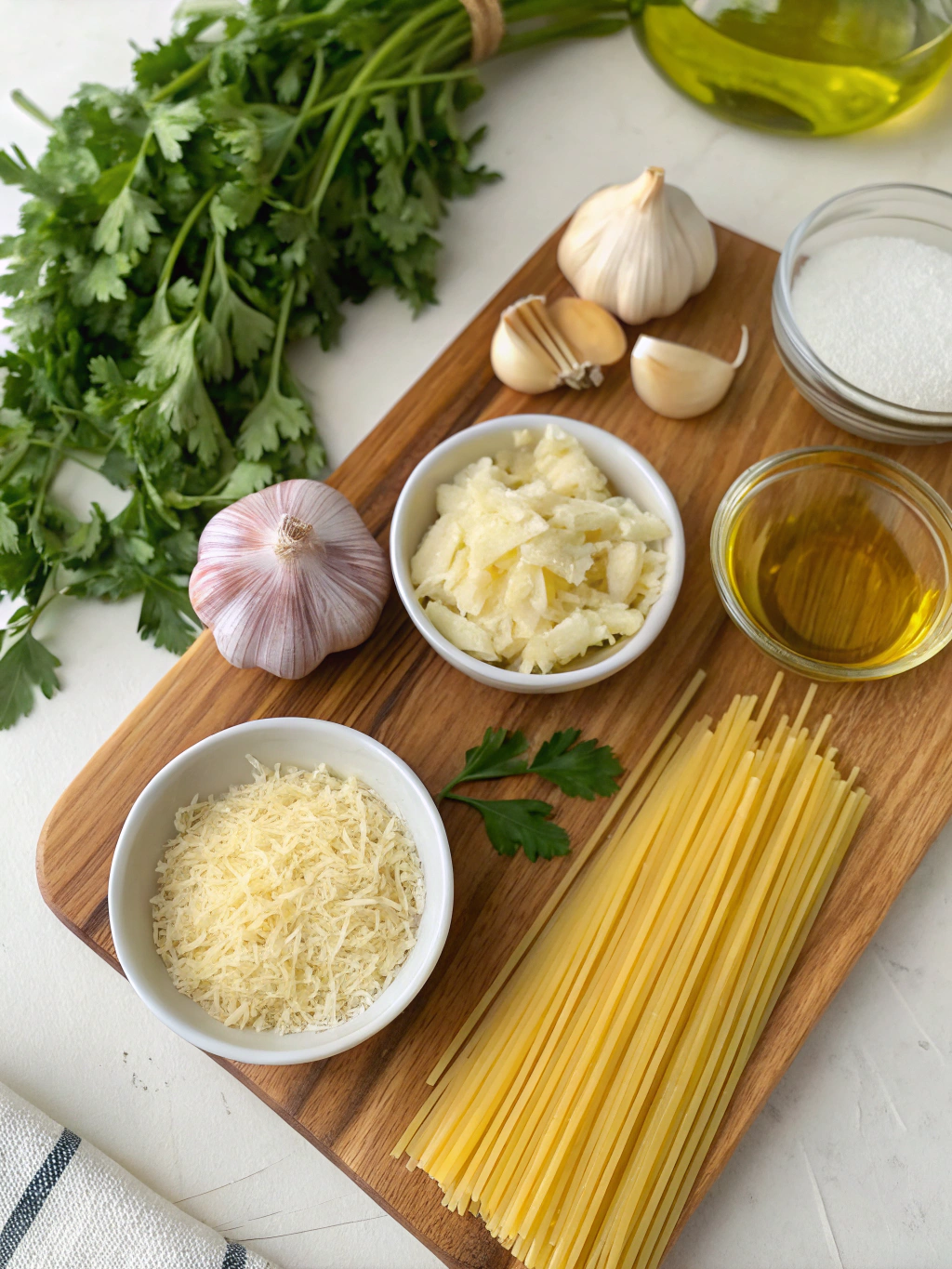 garlic parmesan pasta ingredients