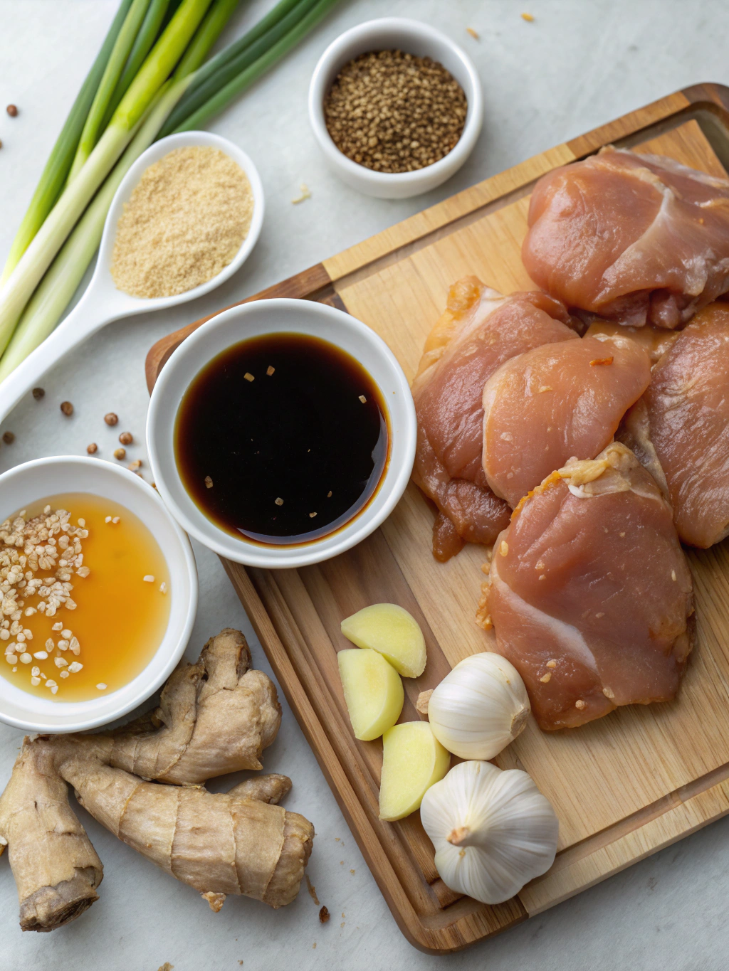 sticky chicken thighs ingredients