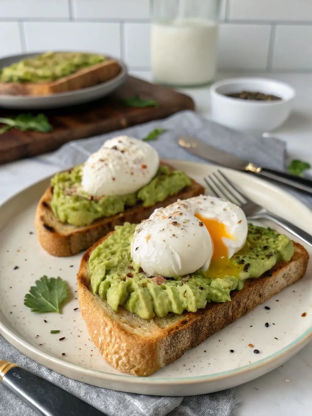 Avocado Toast with Poached Eggs